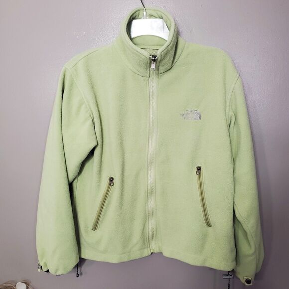 The North Face Fleece Jacket Womens Small Summit Series Lime Green Full Zip - Picture 1 of 8